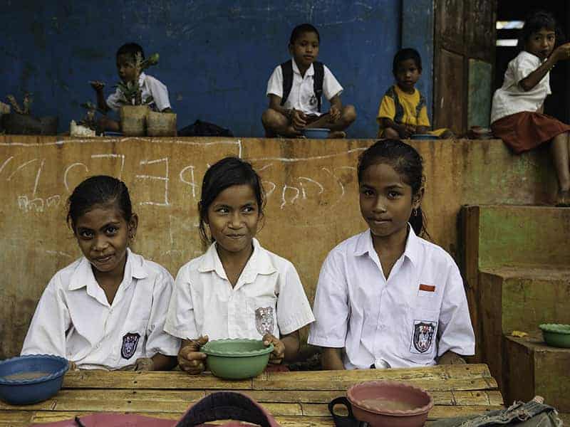 Sumba Foundation Girls at Table
